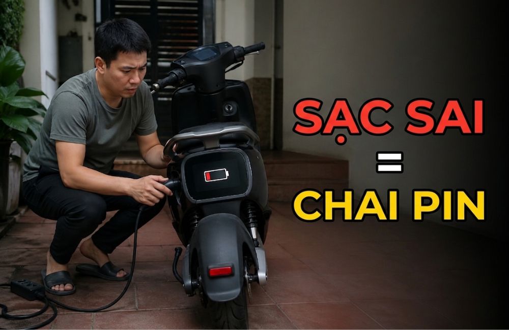 cach sac xe dien dung cach tai nha