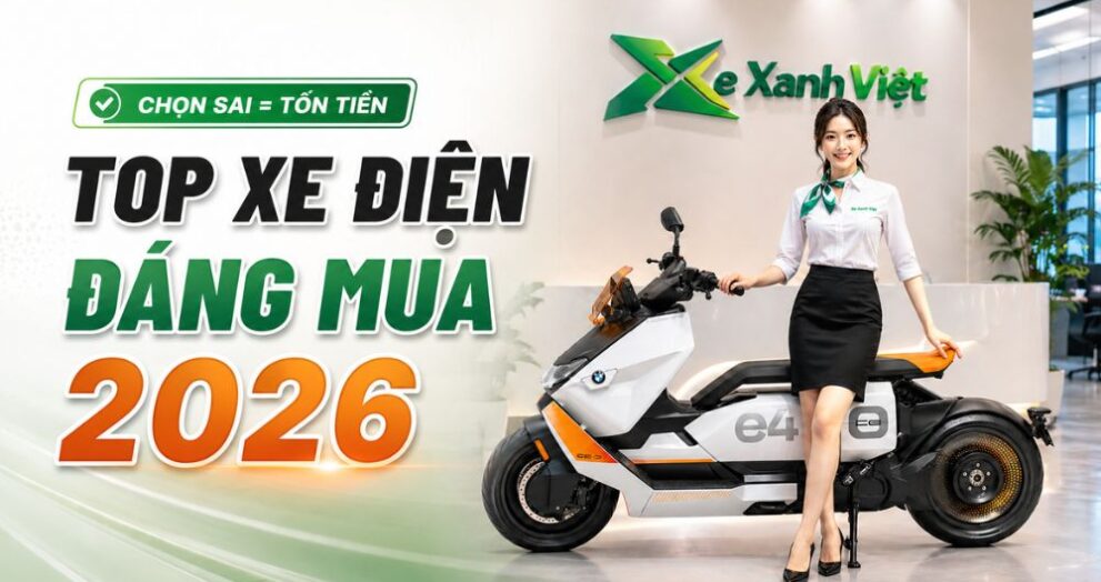 top xe máy điện đáng mua 2026 hình minh họa xe điện hiện đại cho người dùng việt nam