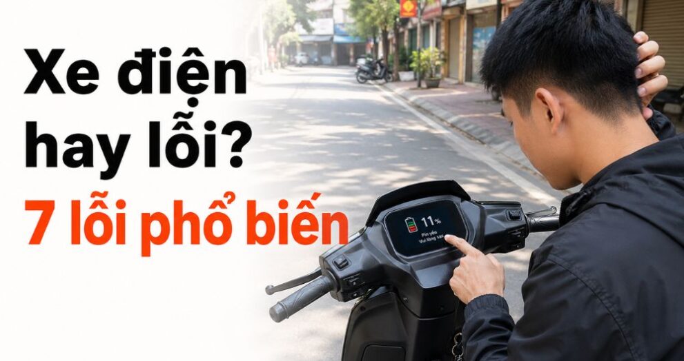xe máy điện bị lỗi thường gặp người dùng kiểm tra dashboard