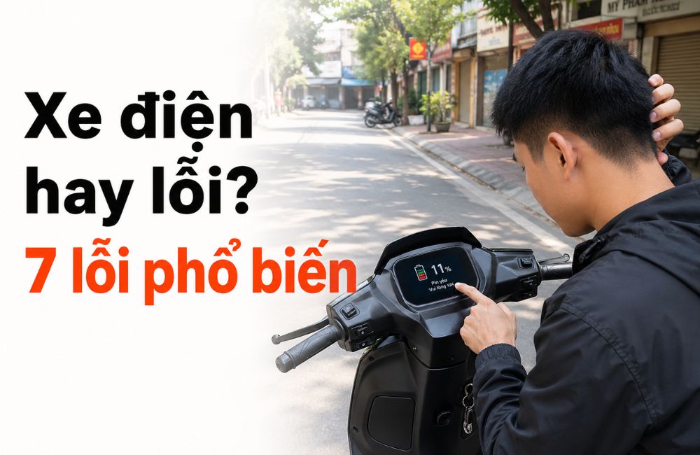 xe máy điện bị lỗi thường gặp người dùng kiểm tra dashboard