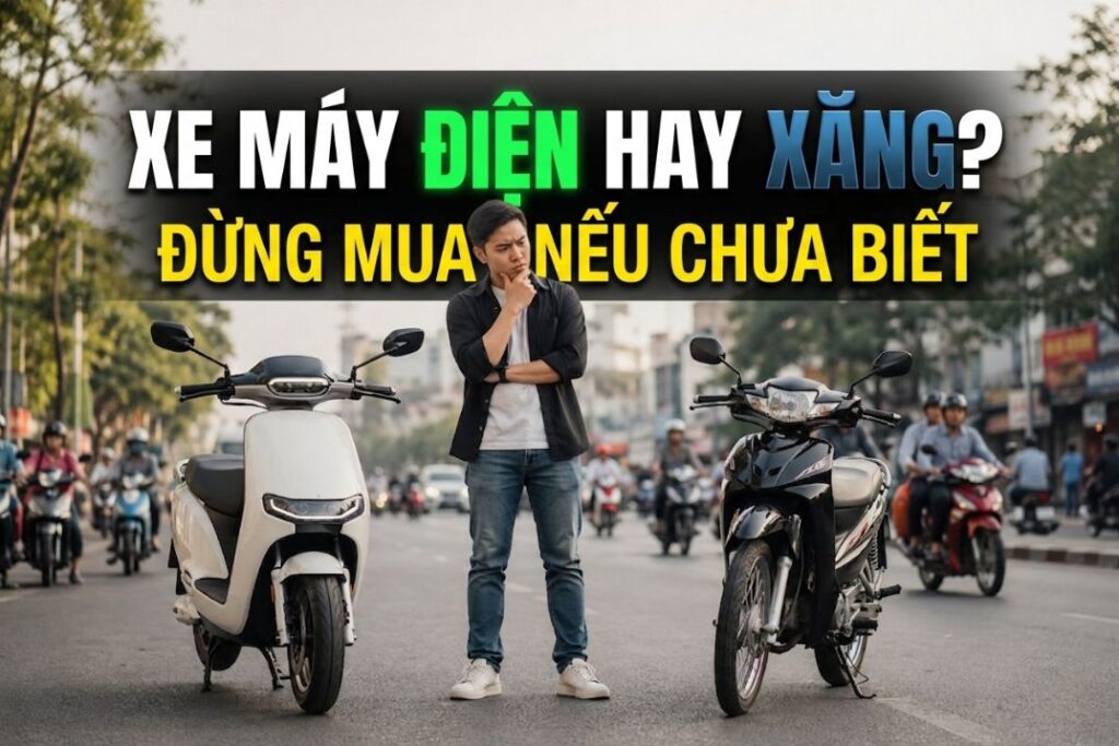 Xe máy điện hay xe xăng – đừng mua nếu chưa biết