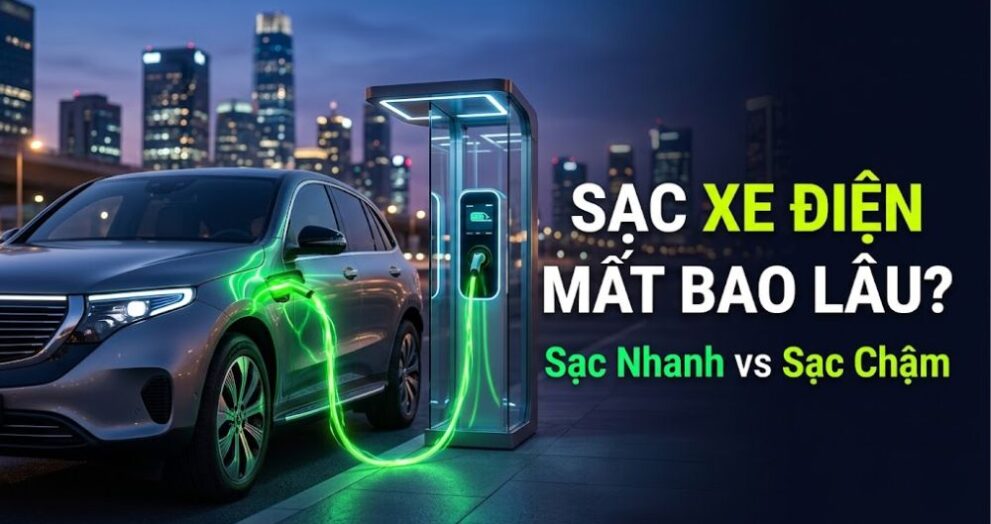 Sạc ô tô điện mất bao lâu? So sánh sạc chậm và sạc nhanh chi tiết